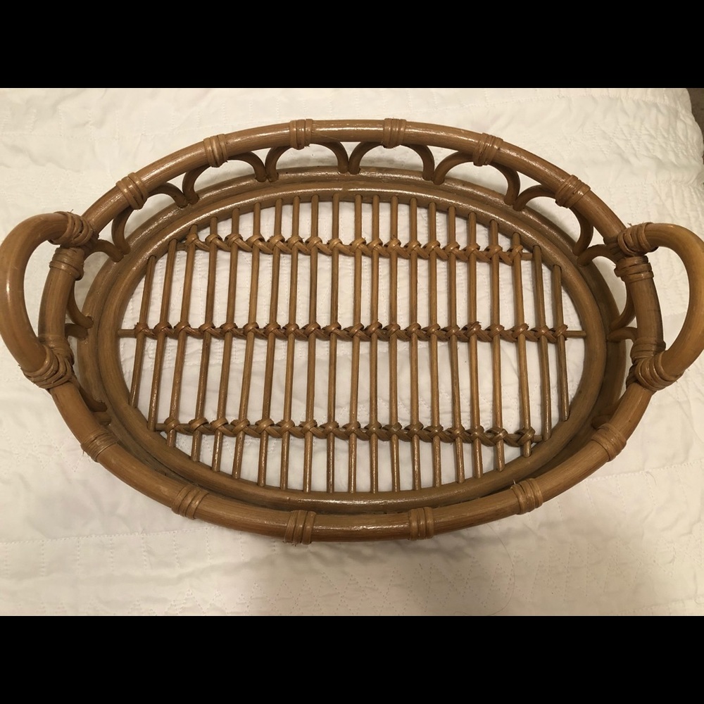 Rattan tray